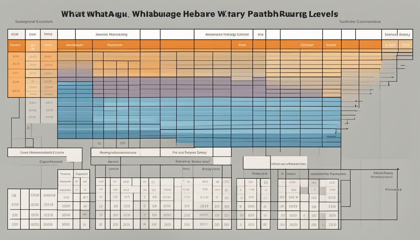 A Whataburger pay structure chart with clear levels and corresponding salary ranges