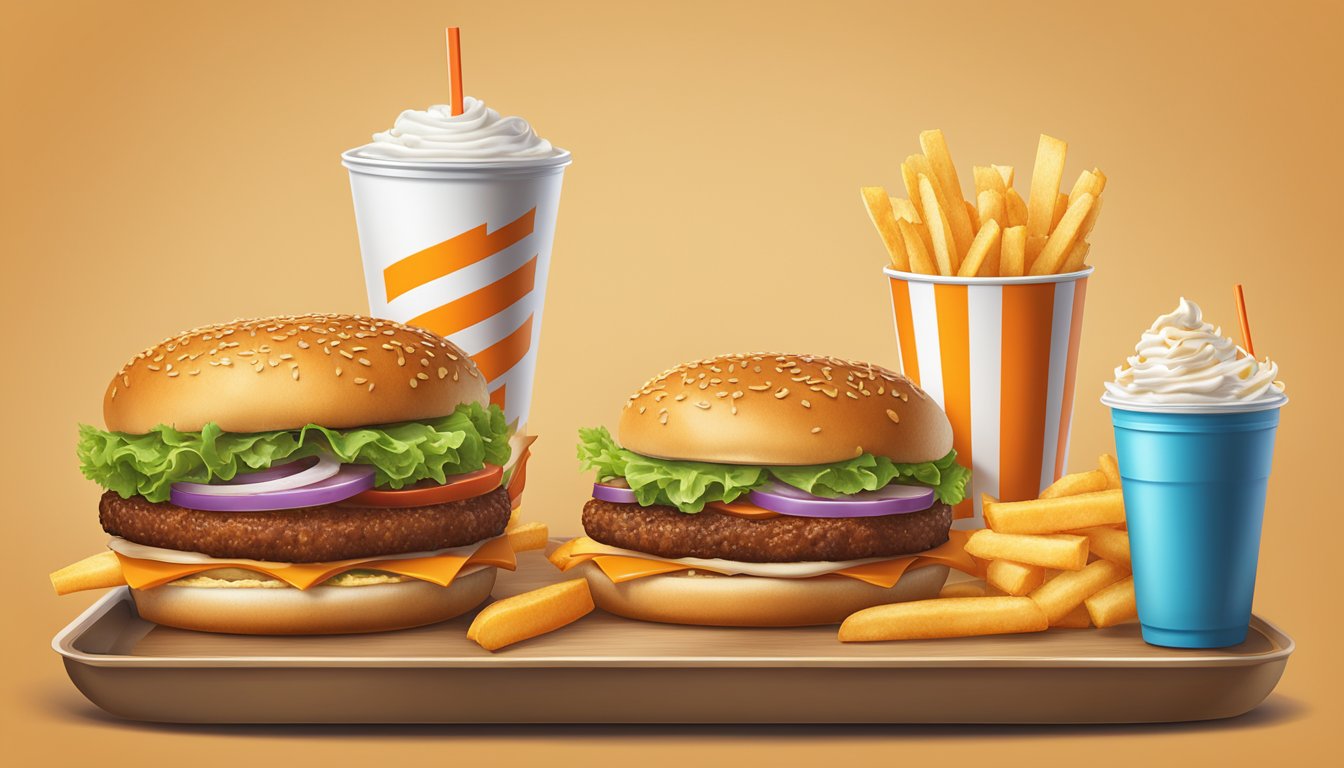 A delicious Whataburger meal with fries and a drink on a tray