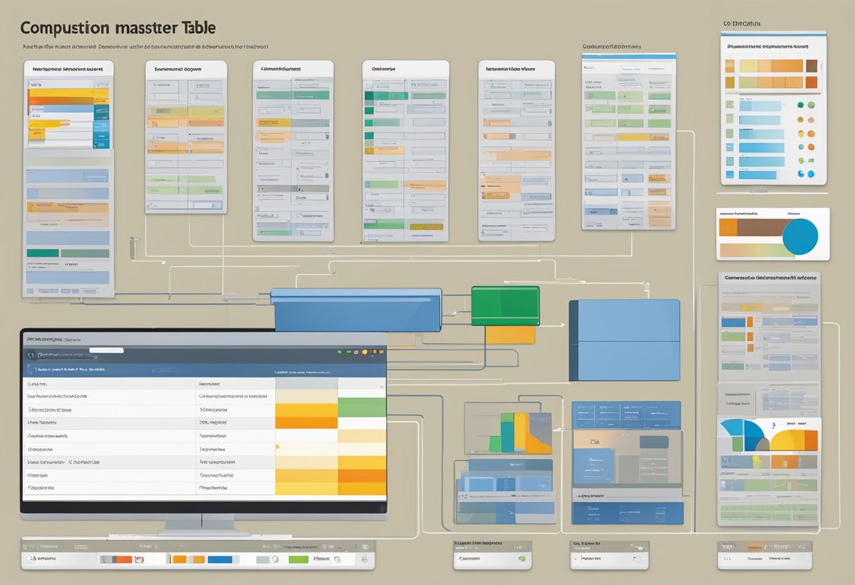 A computer screen displaying the Material Master material group table in SAP, with various categories and data fields