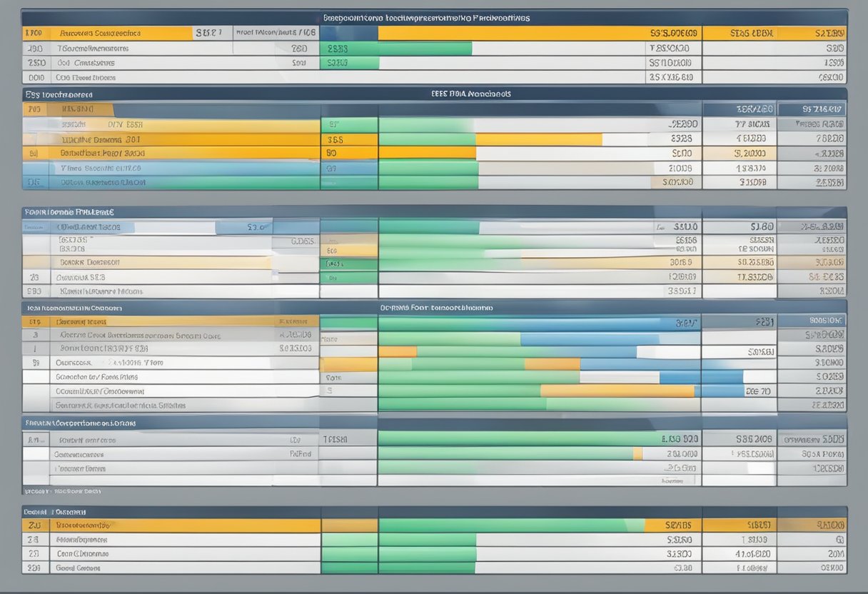 A computer screen displaying the SAP internal order table with various postings and transactions