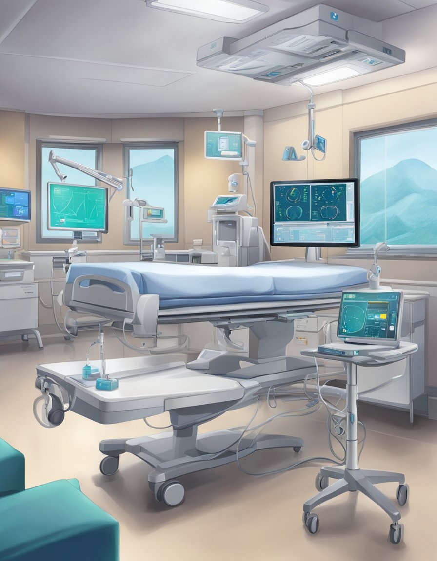 Digital art of a surgical room