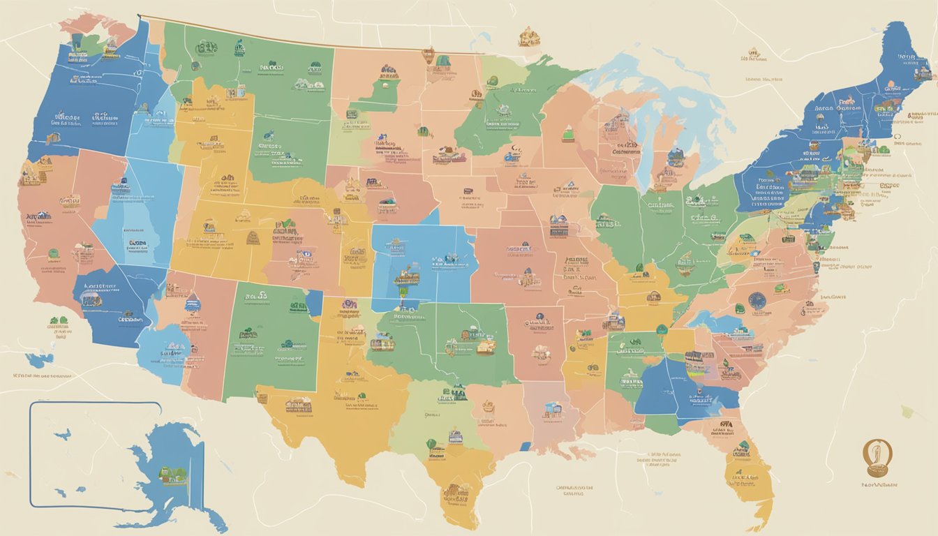 A map showing Blue Bell's limited distribution areas compared to other ice cream brands