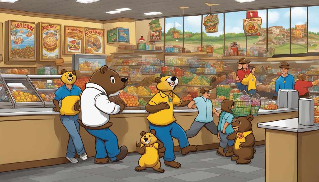 The bustling sounds of Buc-ee's: clinking of merchandise, chatter of customers, and the hum of the iconic beaver mascot