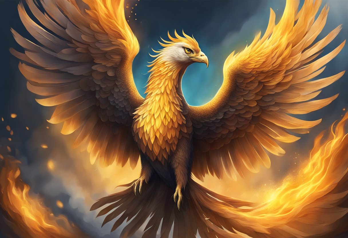 Digital art of the Phoenix rising