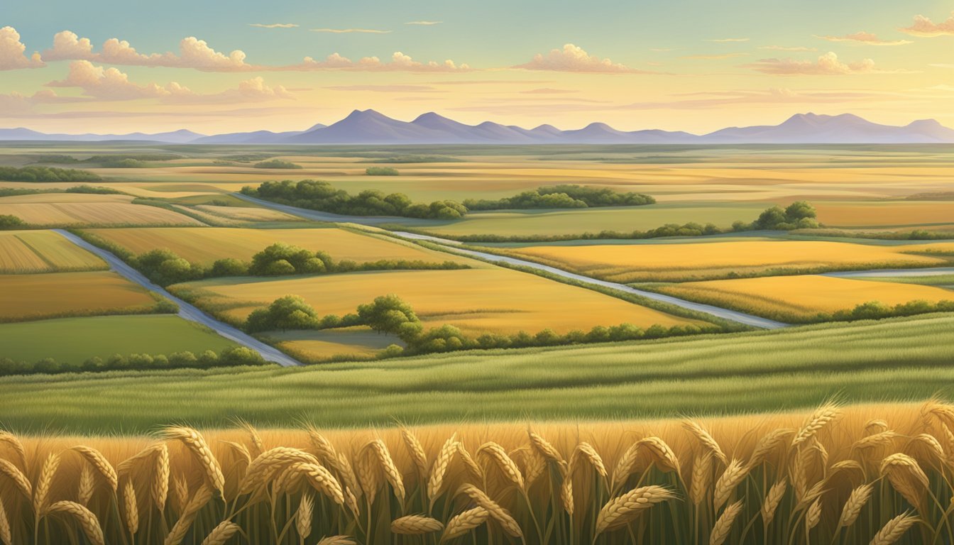 Rolling fields of wheat and corn stretch across the vast landscape of Jim Hogg County, Texas. Cattle graze in the distance, surrounded by the peaceful beauty of agricultural exemption