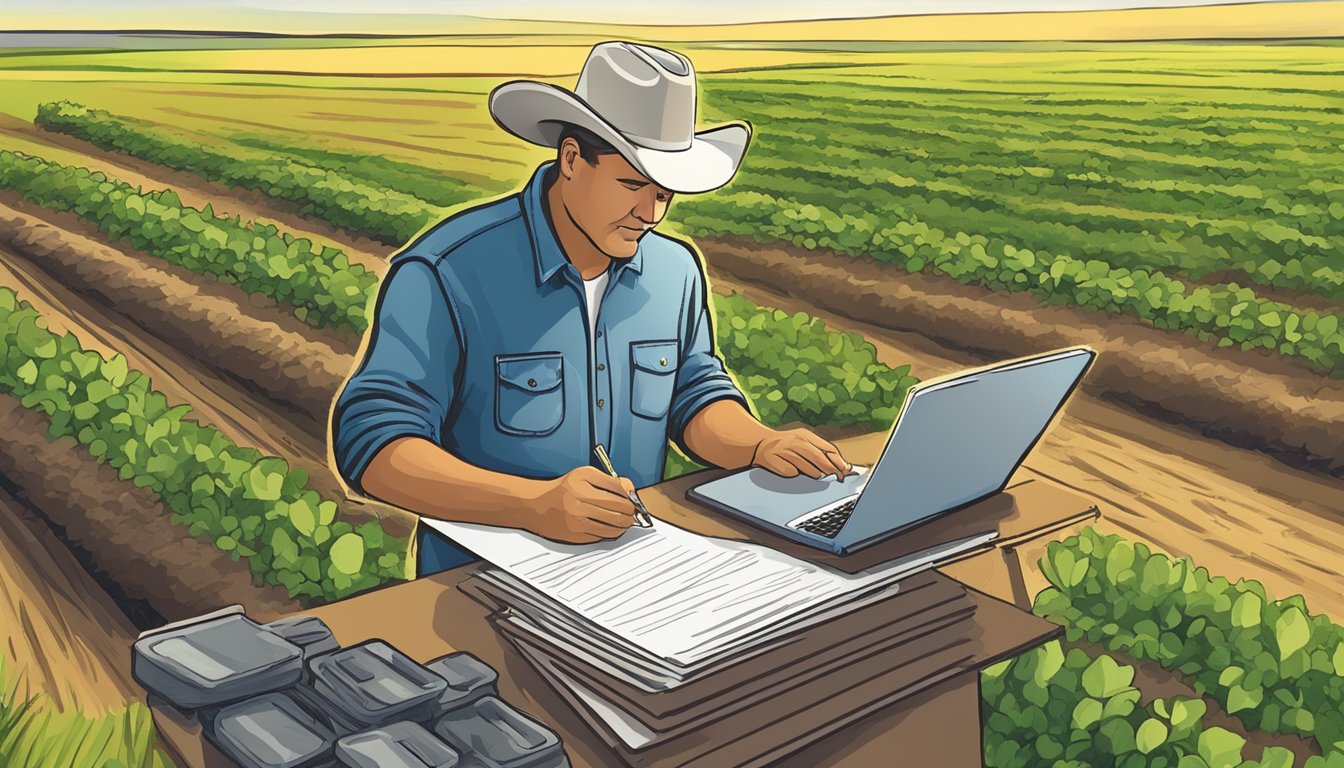 A farmer in Atascosa County, Texas, diligently maintains records and ensures regulatory compliance for their agricultural exemption