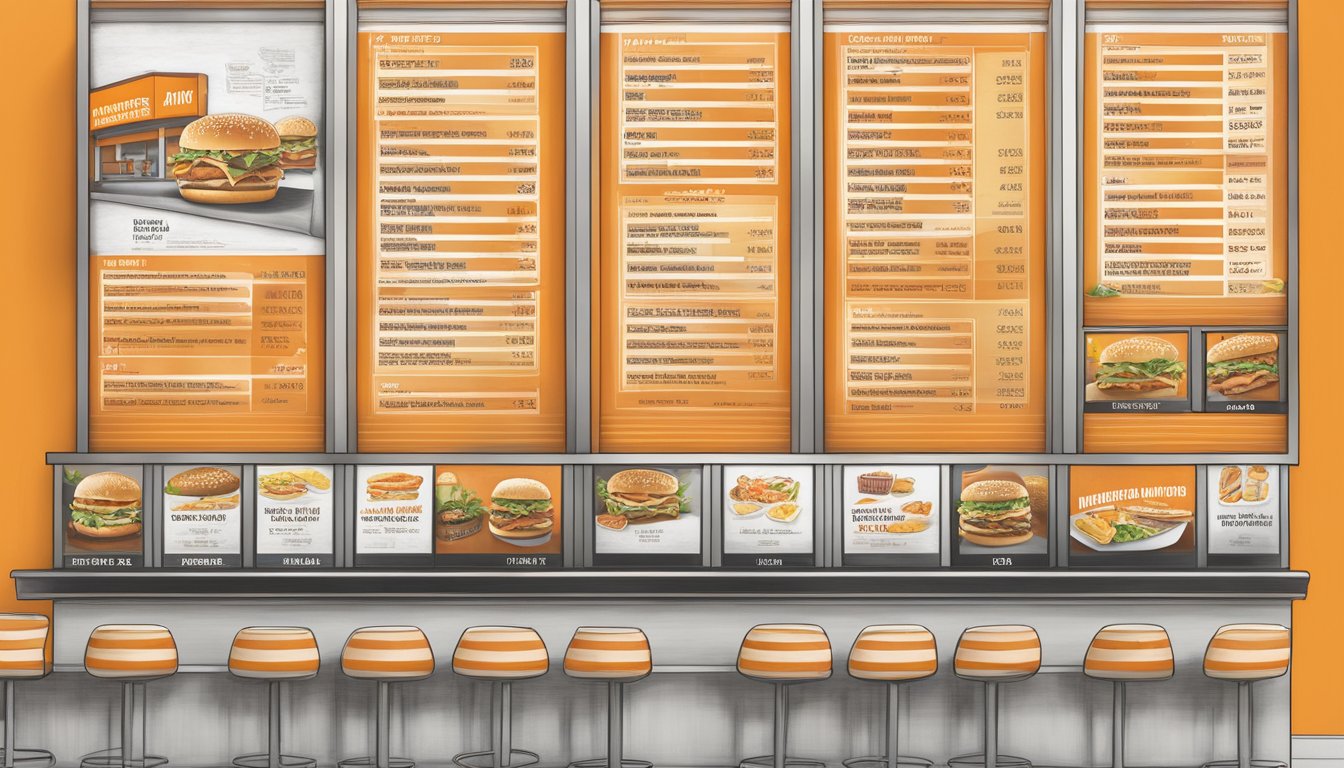 A Whataburger menu board with Little Rock, Arkansas highlighted