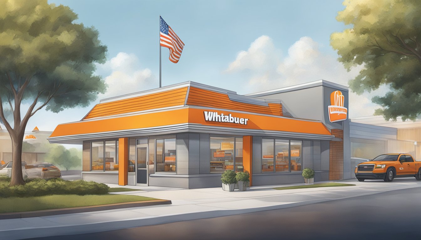 A modern, high-tech security system surrounds a paperless Whataburger restaurant