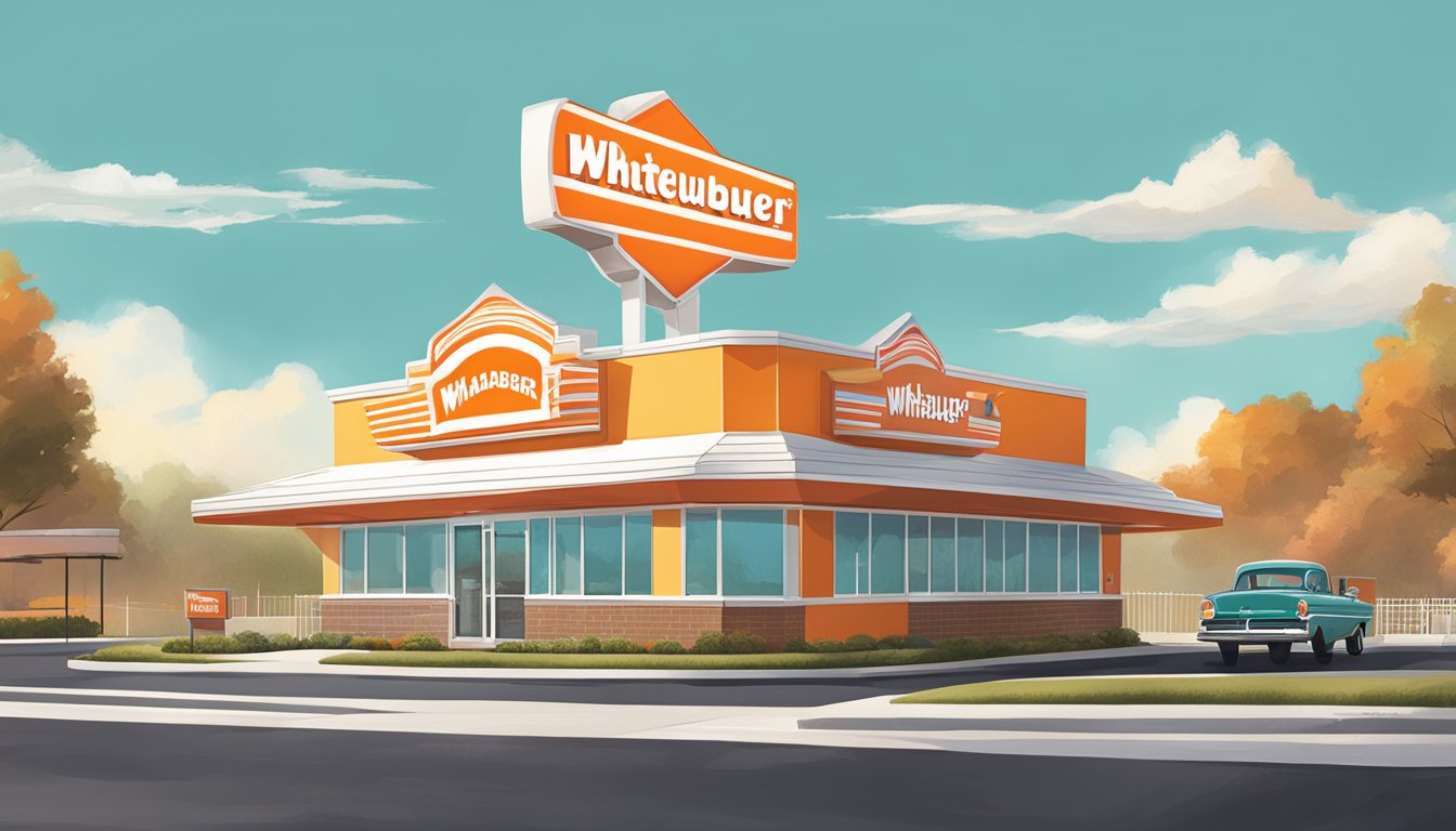 A Whataburger restaurant in Mauldin, SC with drive-thru, outdoor seating, and a colorful, retro-inspired sign