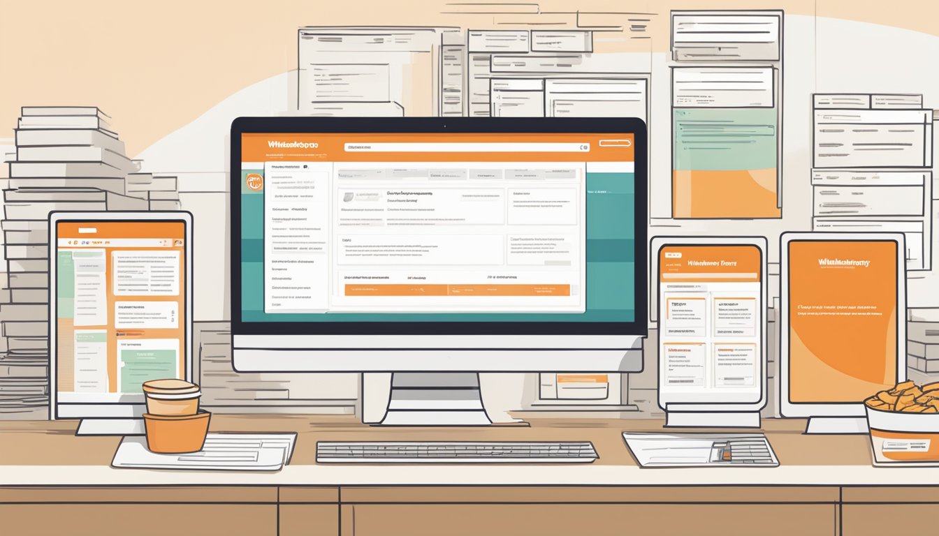 A computer screen displaying the PaperlessEmployee portal for Whataburger, with various tabs and forms open for navigation