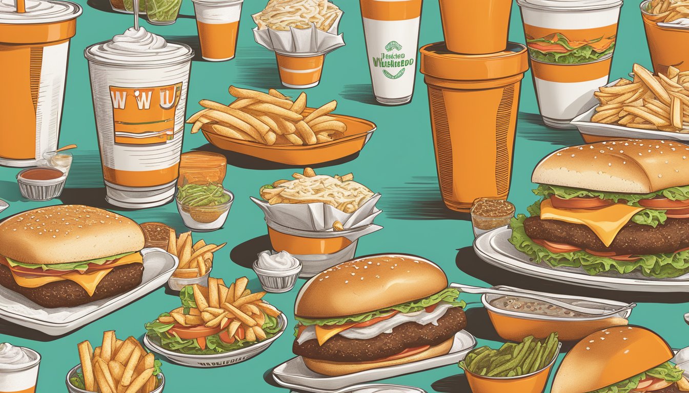 A delicious Whataburger Alabama meal displayed on a clean, modern menu board