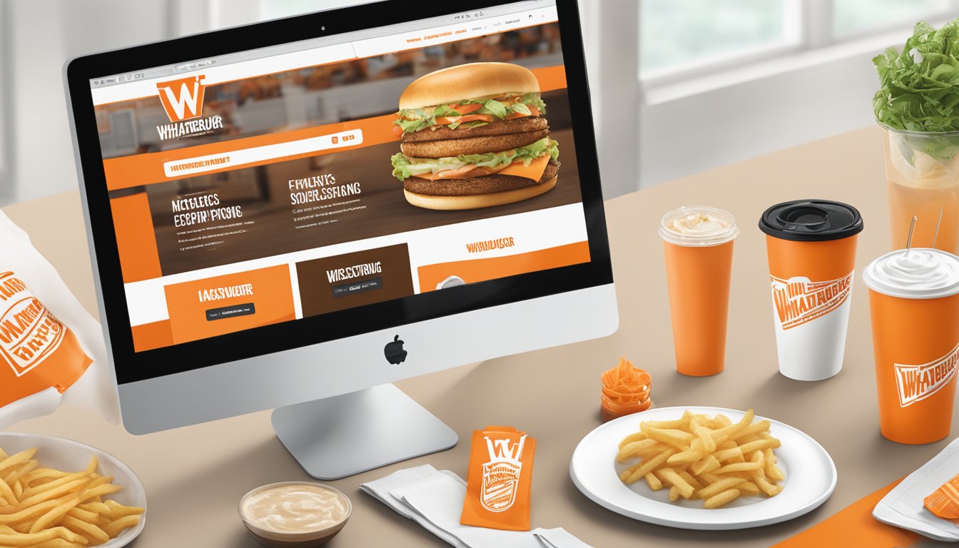 The Whataburger employee website features the company's logo and branding, with easy access to important resources and information