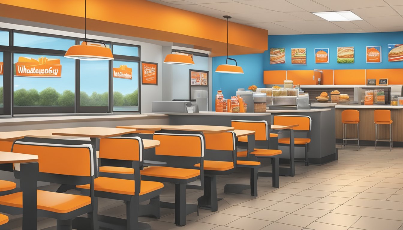 The Whataburger in Bartlesville is bustling with customers enjoying the modern amenities and friendly customer service. The bright, clean interior and comfortable seating create a welcoming atmosphere