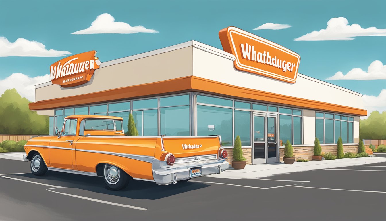 A bustling Whataburger restaurant in Springfield, TN, with a drive-thru, outdoor seating, and a colorful, retro-inspired sign