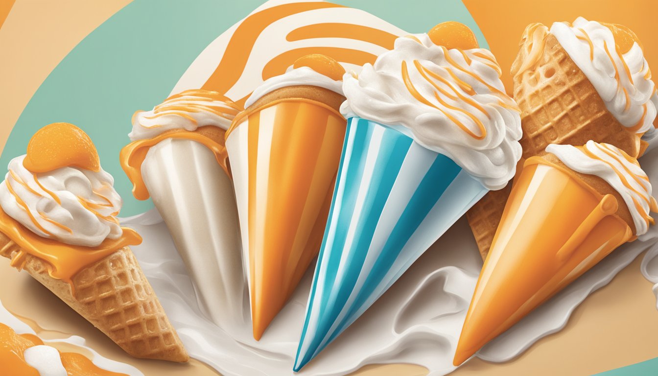 A melting Whataburger ice cream cone integrated into a menu design