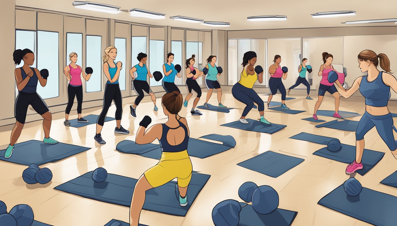 A cardio kickboxing class with 7 tailored workout routines, featuring weight loss injections