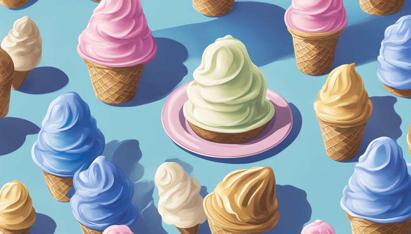 A towering blue bell flower casting a shadow over smaller regional ice cream brands