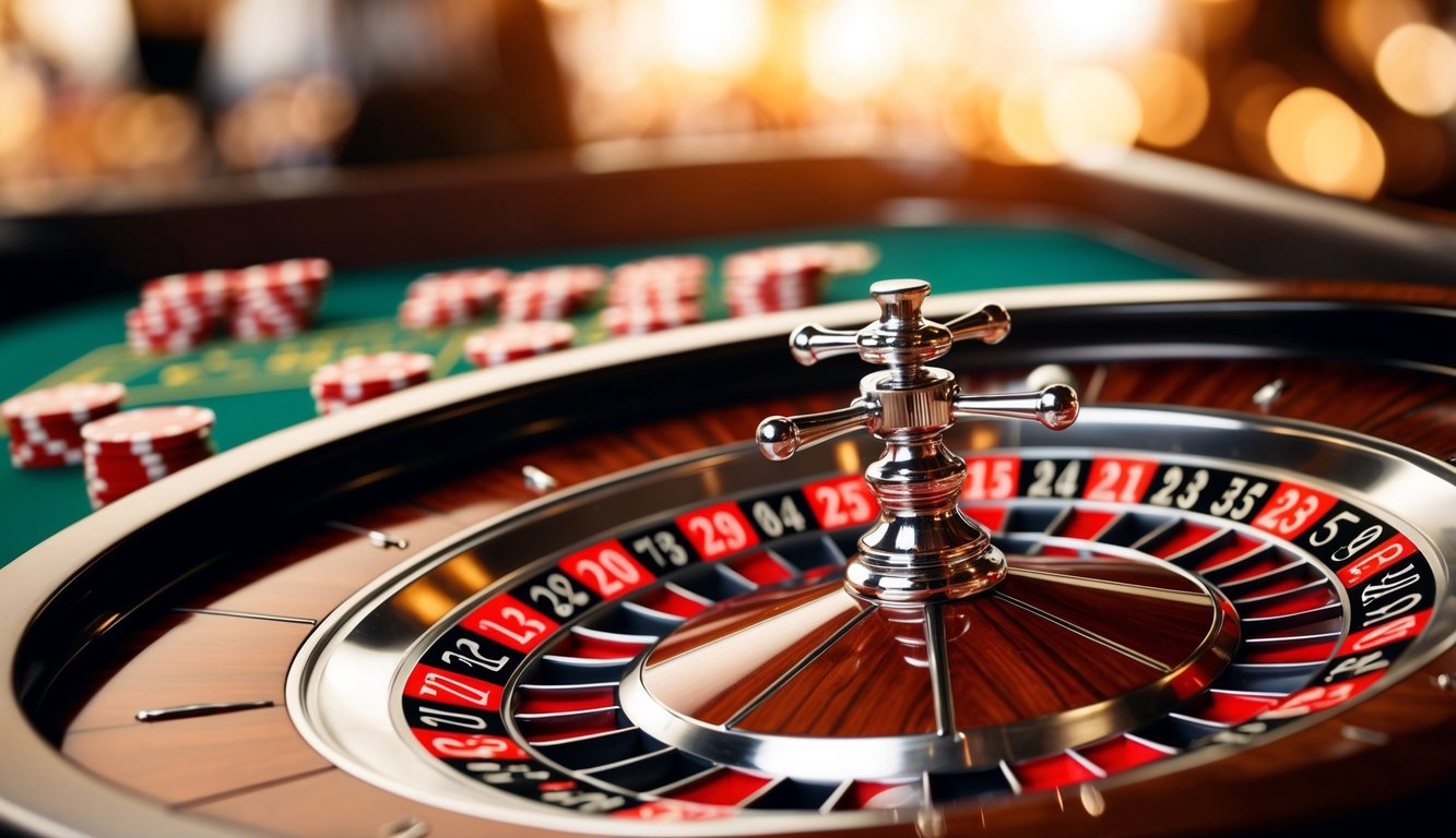 Roda roulette berputar saat chip diletakkan di meja