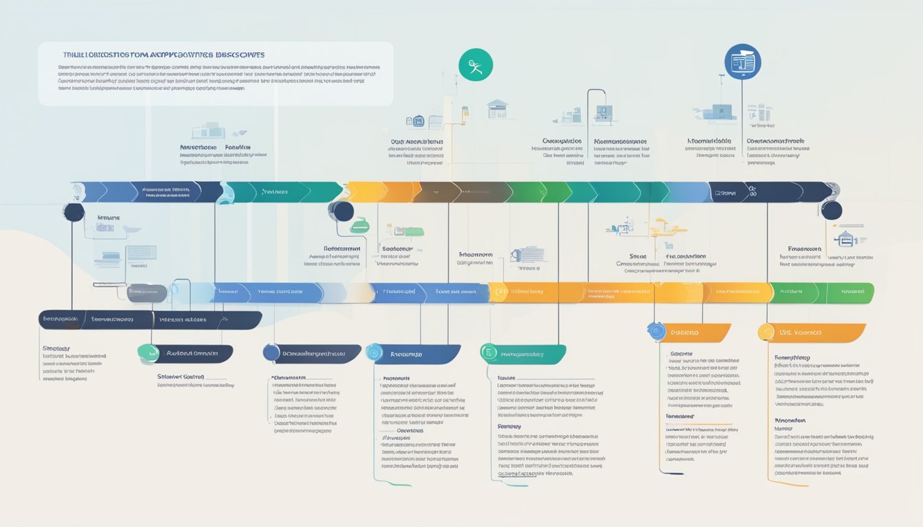 A timeline of milestones from discovery to approval, with key events and regulatory steps highlighted