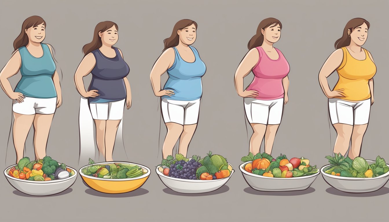 A person's daily routine before and after taking Qsymia, showing increased energy and weight loss progress