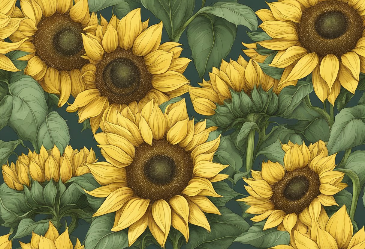 A digital Illustration of Sunflowers
