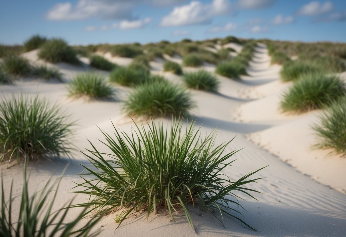 Myoporum parvifolium spreading across sandy coastal dunes, displacing native vegetation