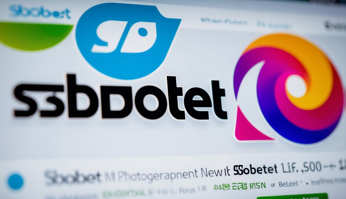 Antarmuka situs web yang cerah dan modern dengan logo Sbobet yang ditampilkan dengan jelas