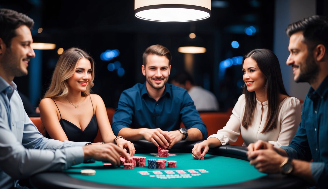 Sekelompok orang bermain poker di situs poker online yang tepercaya