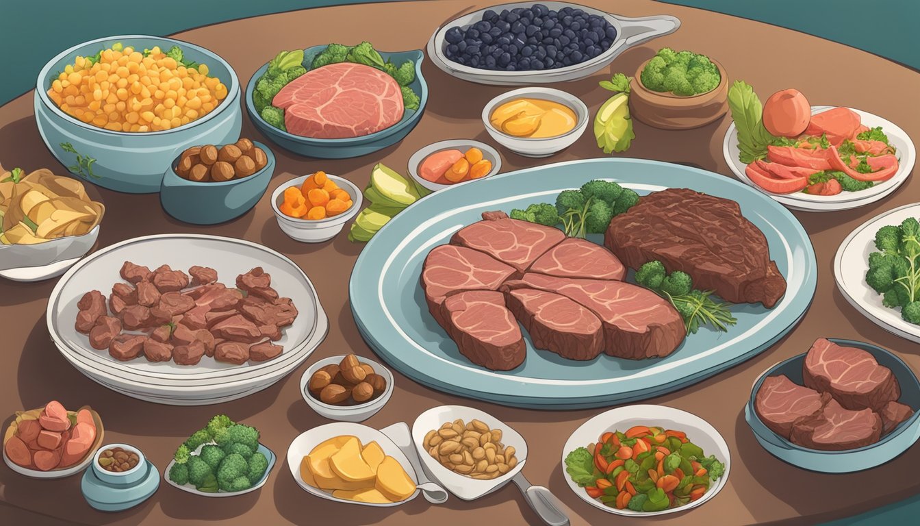 A plate with beef kidney, surrounded by other carnivore diet friendly foods, with a focus on better digestive health