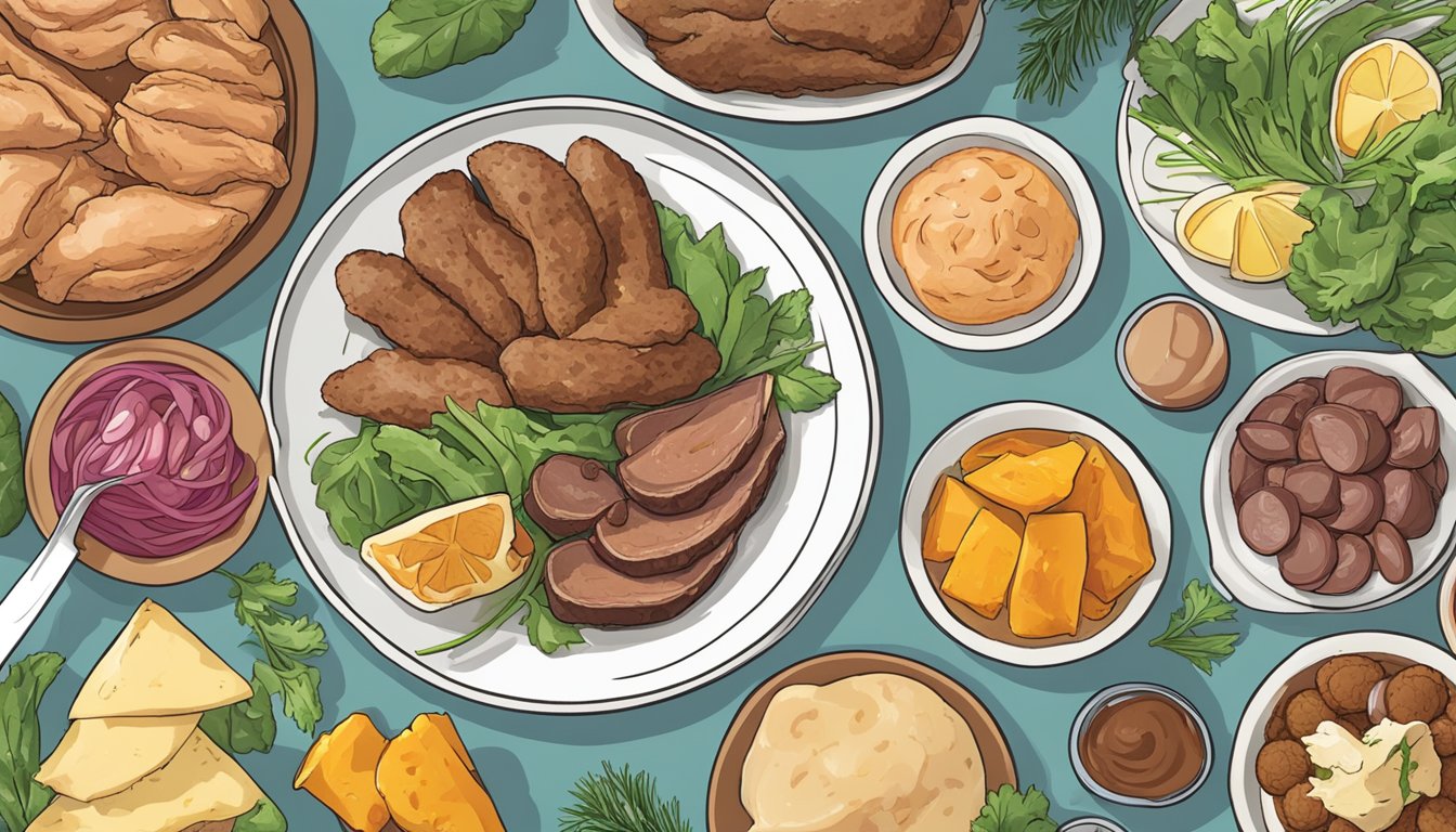 A plate of chicken liver surrounded by 9 other carnivore diet-friendly foods, with a focus on promoting better lung health