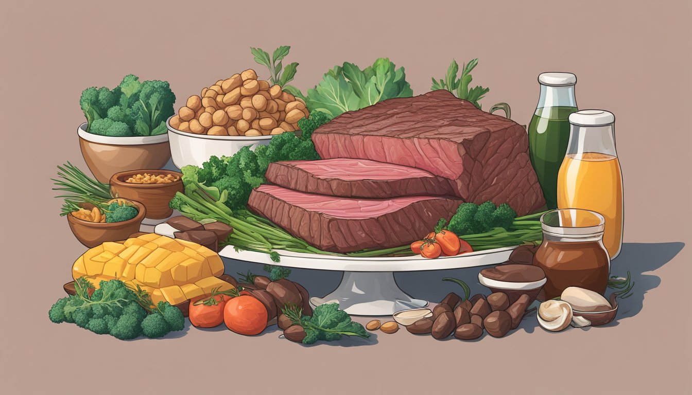 A pile of beef liver surrounded by other carnivore diet-friendly foods