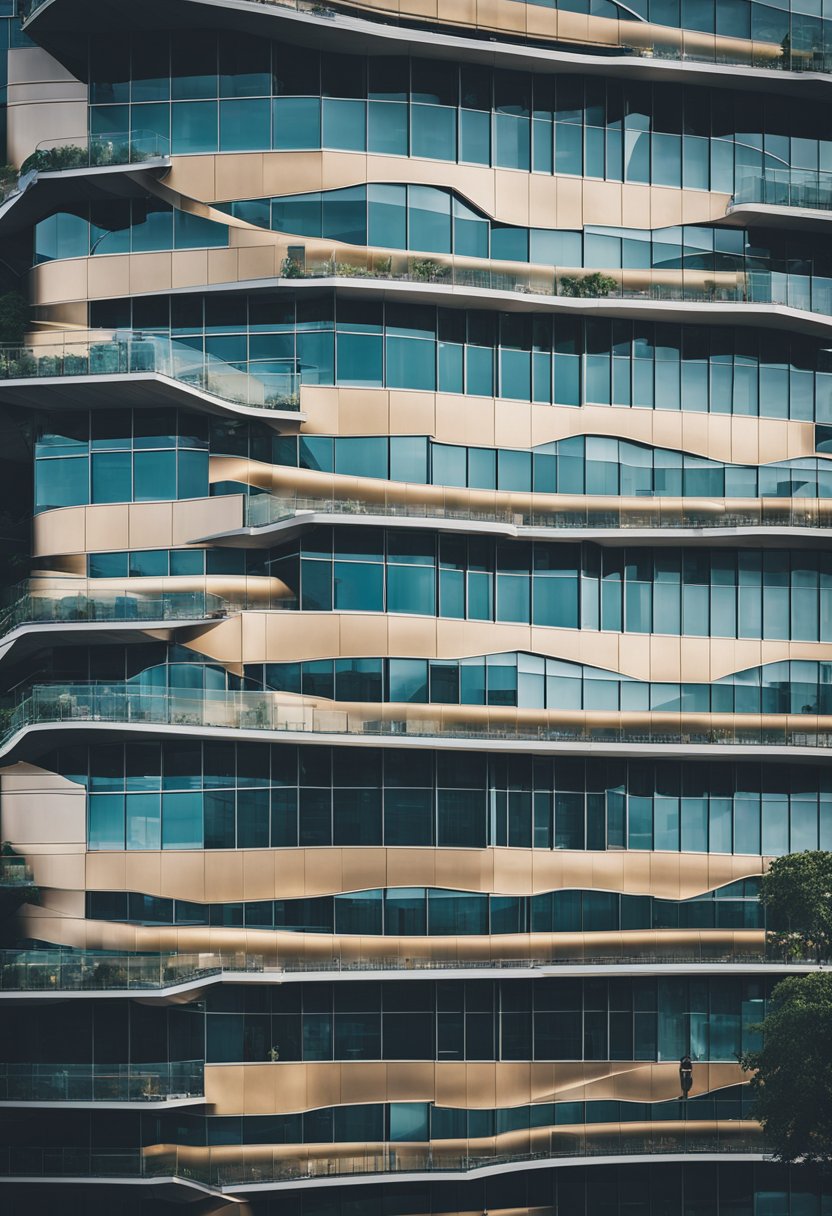 A group of diverse buildings interconnected by bridges, representing various organizations, MSMEs, institutions, and communities sharing knowledge and resources