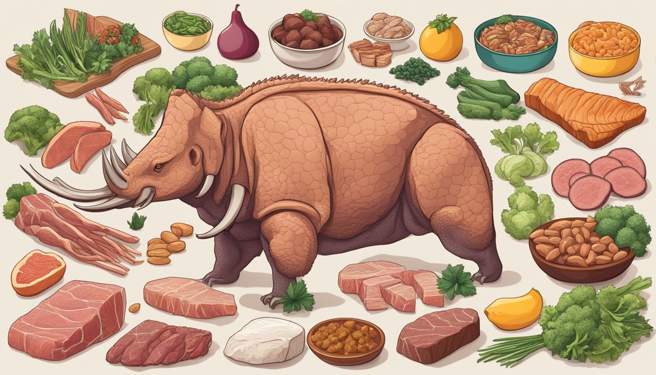 A carnivorous animal consuming a variety of meat sources, showcasing the diverse amino acids available in a carnivore diet