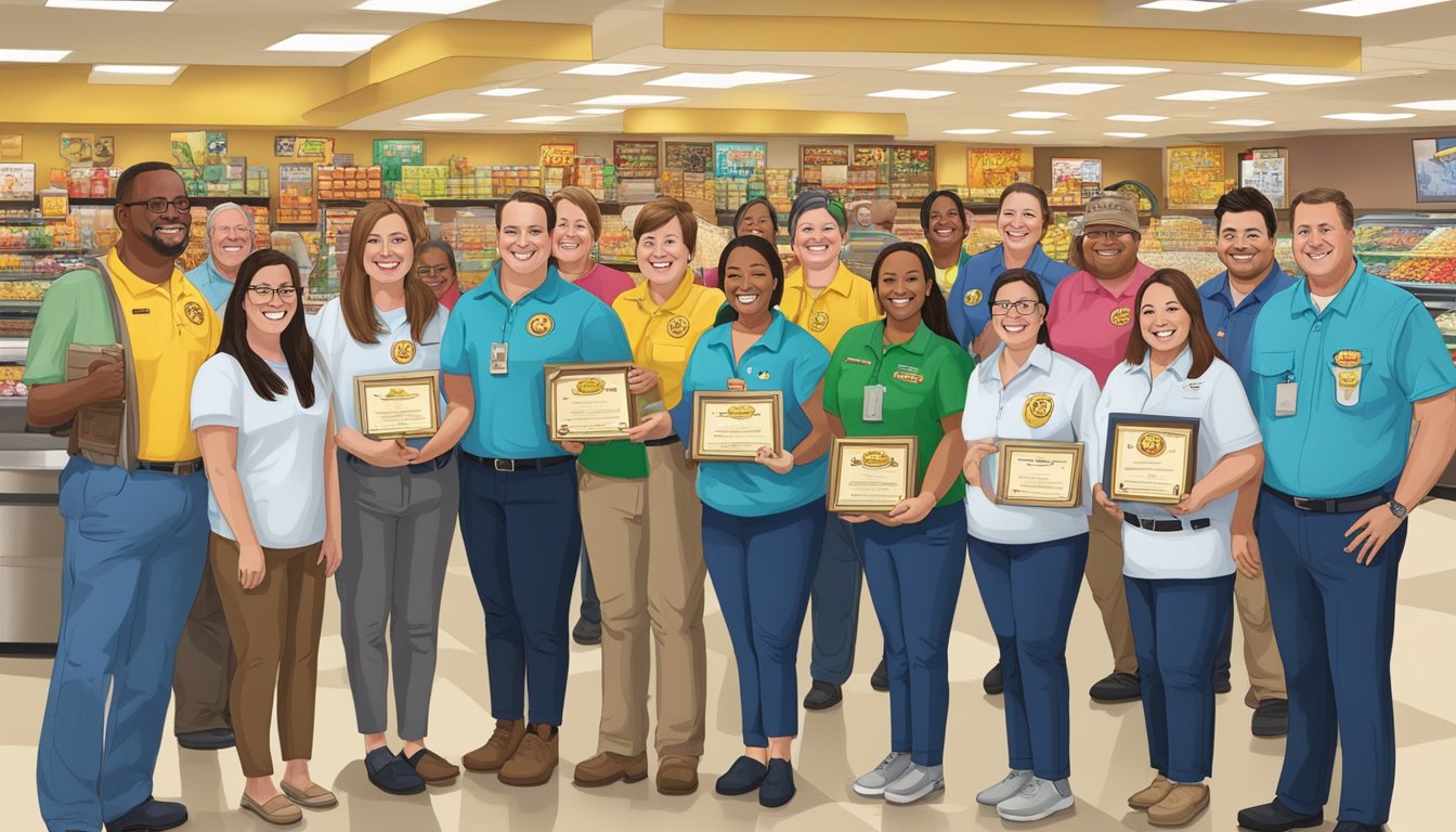 Employees at Buc-ee's receive awards and recognition for their hard work, creating a positive and rewarding work environment