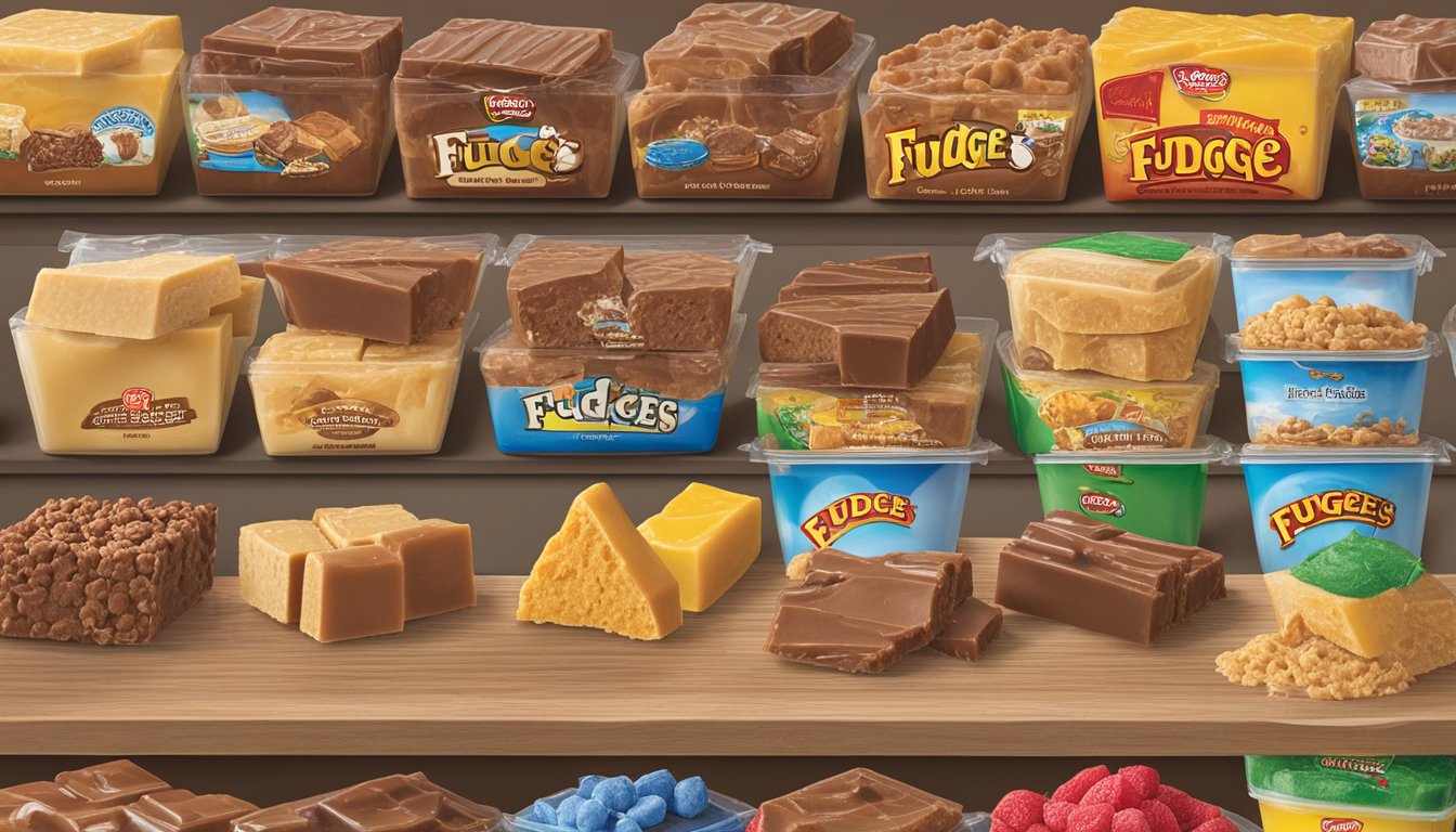 A display of various fudge flavors at 8 Buc-ee's locations in Fort Worth, TX