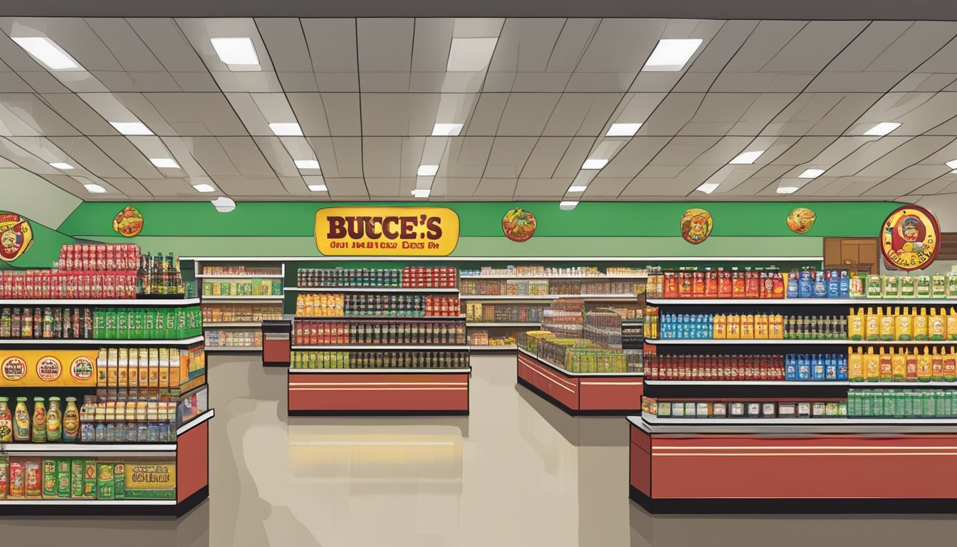 A bustling Buc-ee's store with shelves stocked with a wide variety of local craft beers from the Baytown area