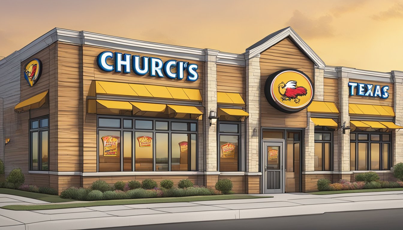 A row of 12 Church's Texas Chicken locations in Irving, each with unique Southwestern-inspired designs