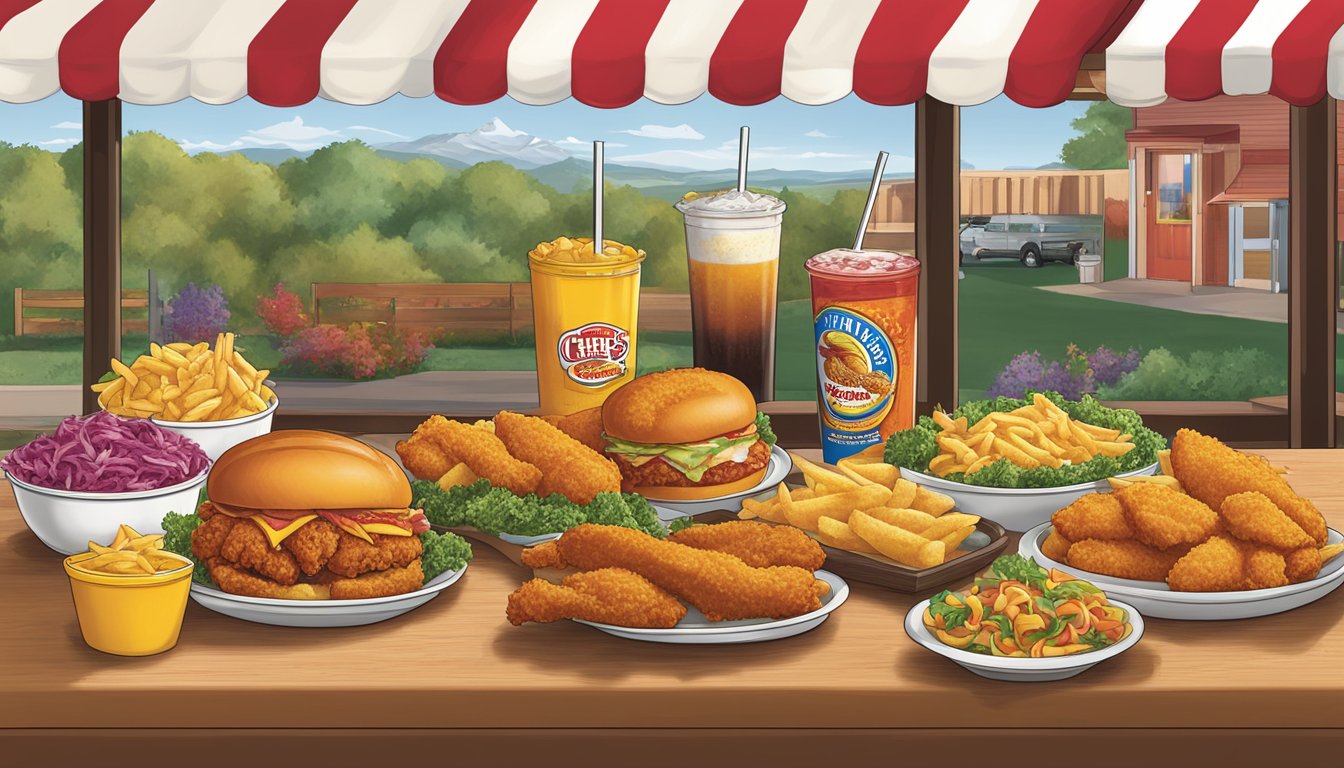 A colorful display of 7 mouthwatering seasonal dishes from Church's Texas Chicken, each with unique ingredients and vibrant flavors