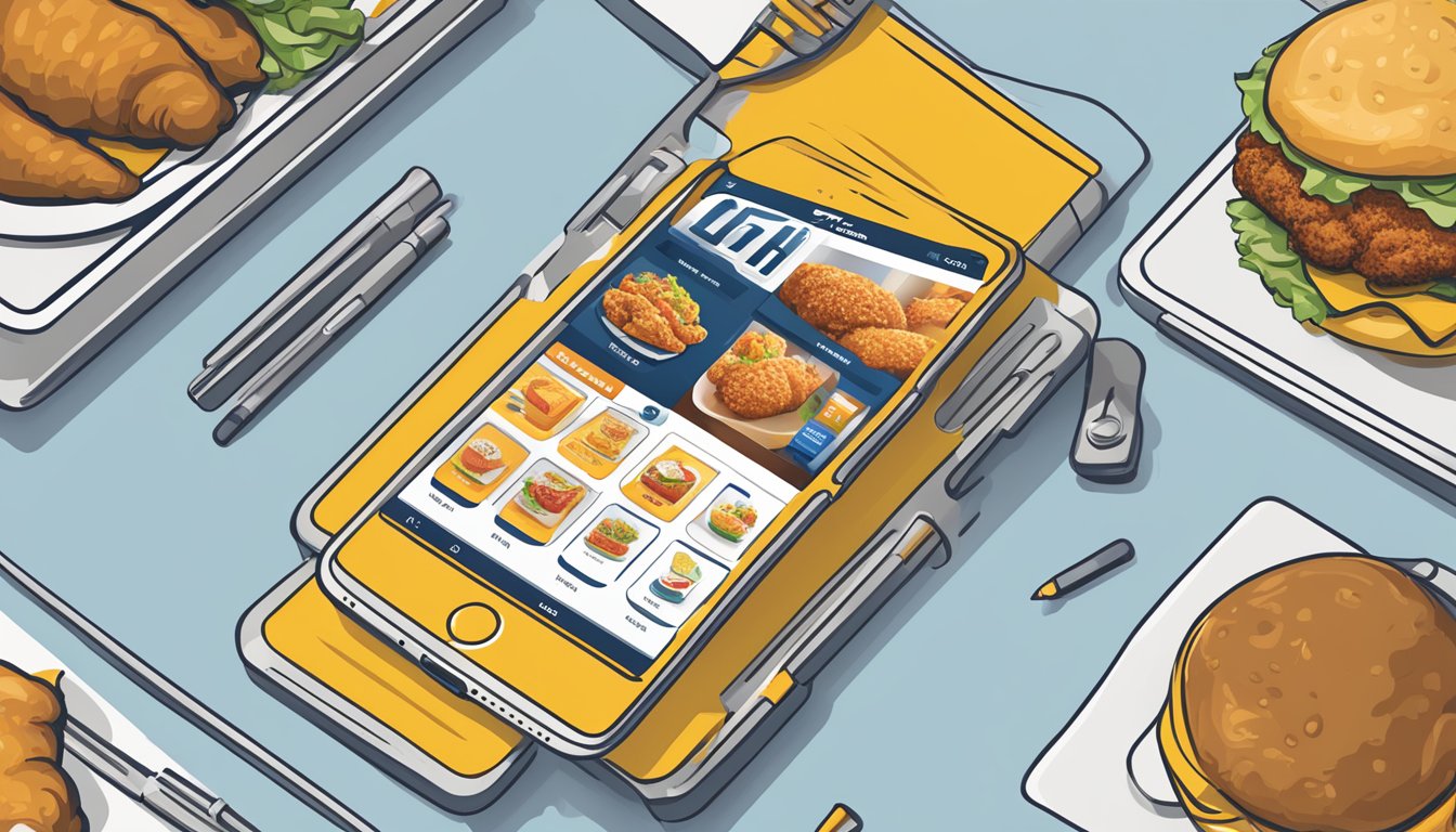 A smartphone with the Church's Texas Chicken app open, showcasing six customizable features