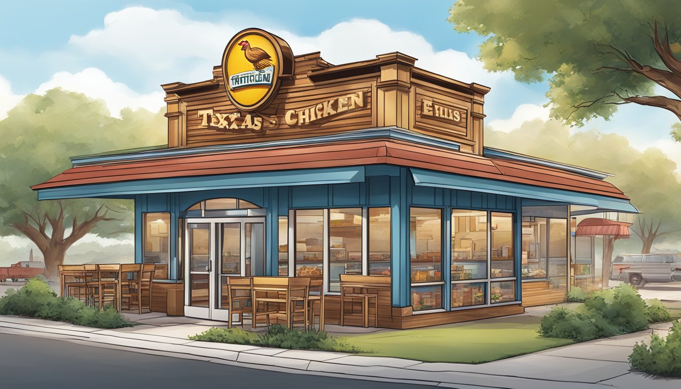 Eight Texas Chicken locations with scenic views, showcasing unique architecture and design