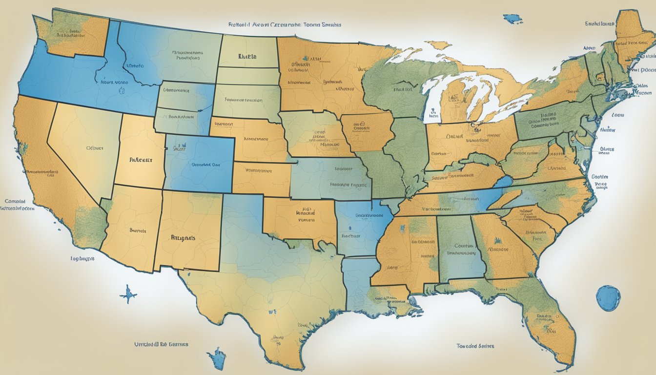 A map of the United States with a focus on Texas, where Blue Bell Creameries was founded. Show the expansion of the company's distribution across the country