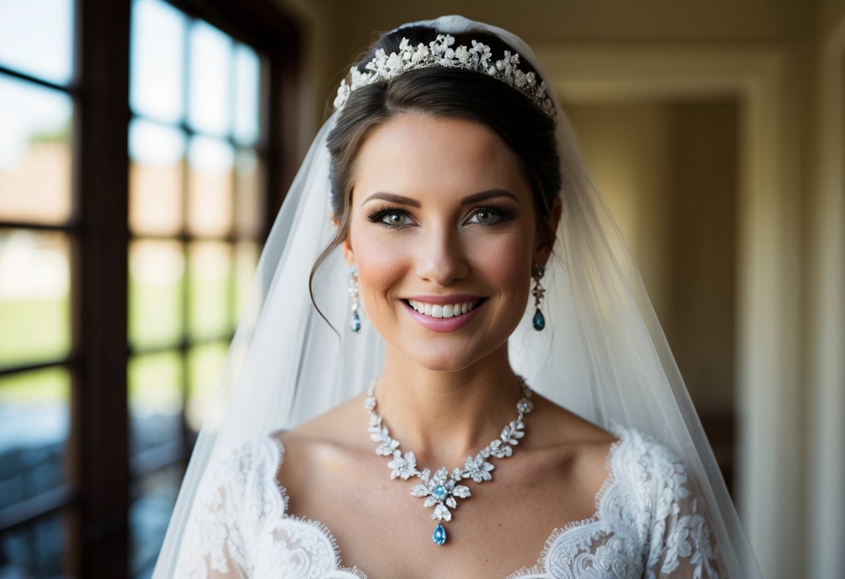 A bride traditionally wears something old, something new, something borrowed, and something blue for good luck on her wedding day