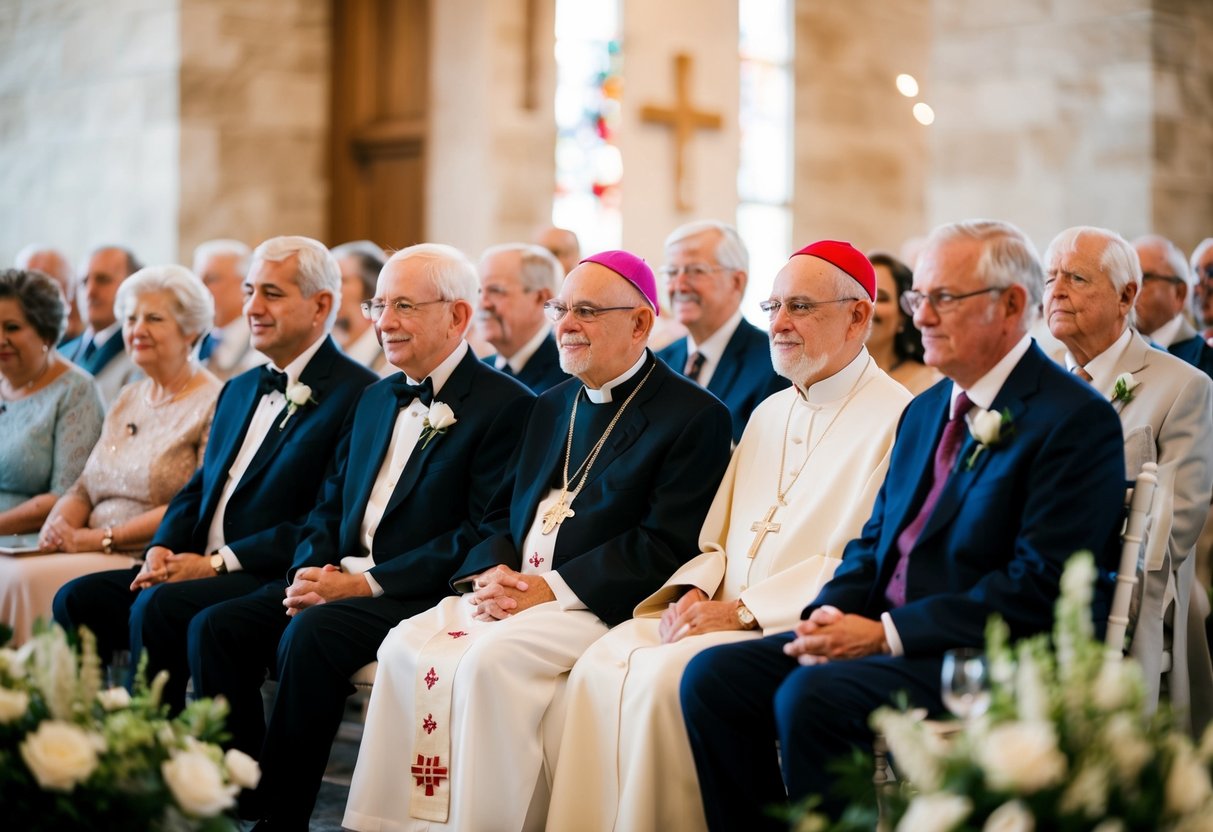 Elders and religious leaders seated first at a wedding