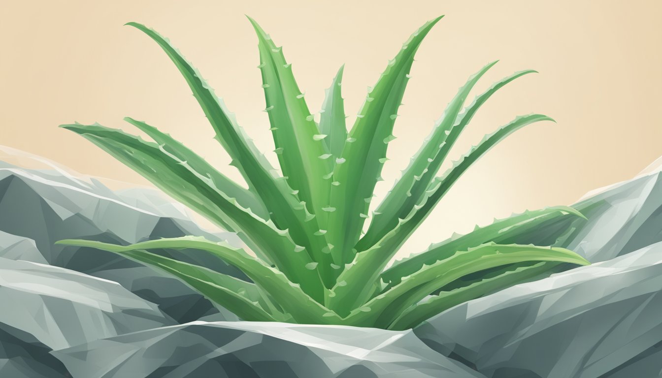 Aloe vera plant surrounded by a protective barrier with a question mark hovering above it