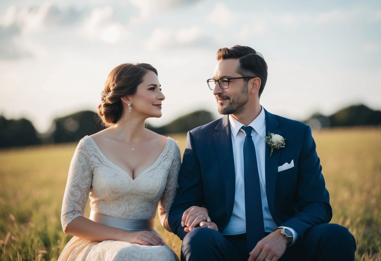 The wife should sit on the left side of her husband