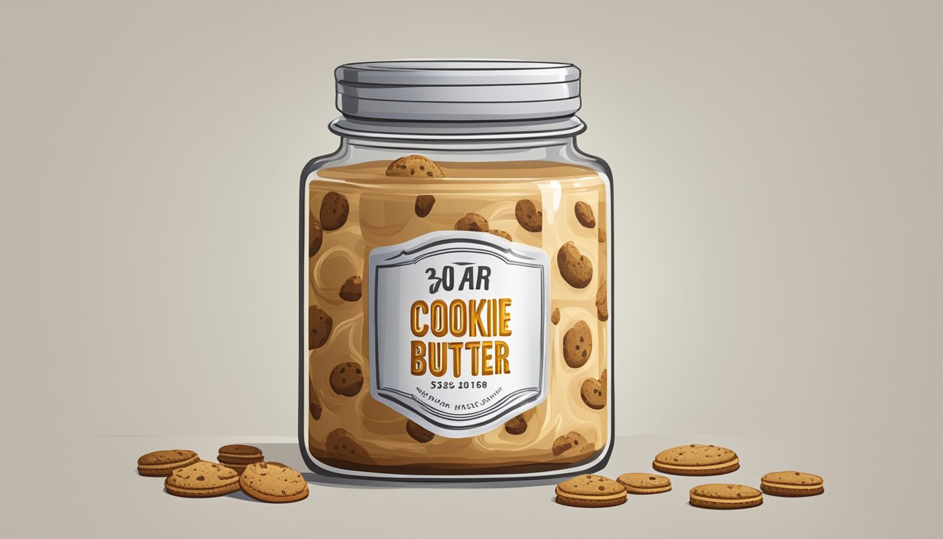 A jar of cookie butter with visible mold and an expiration date passed