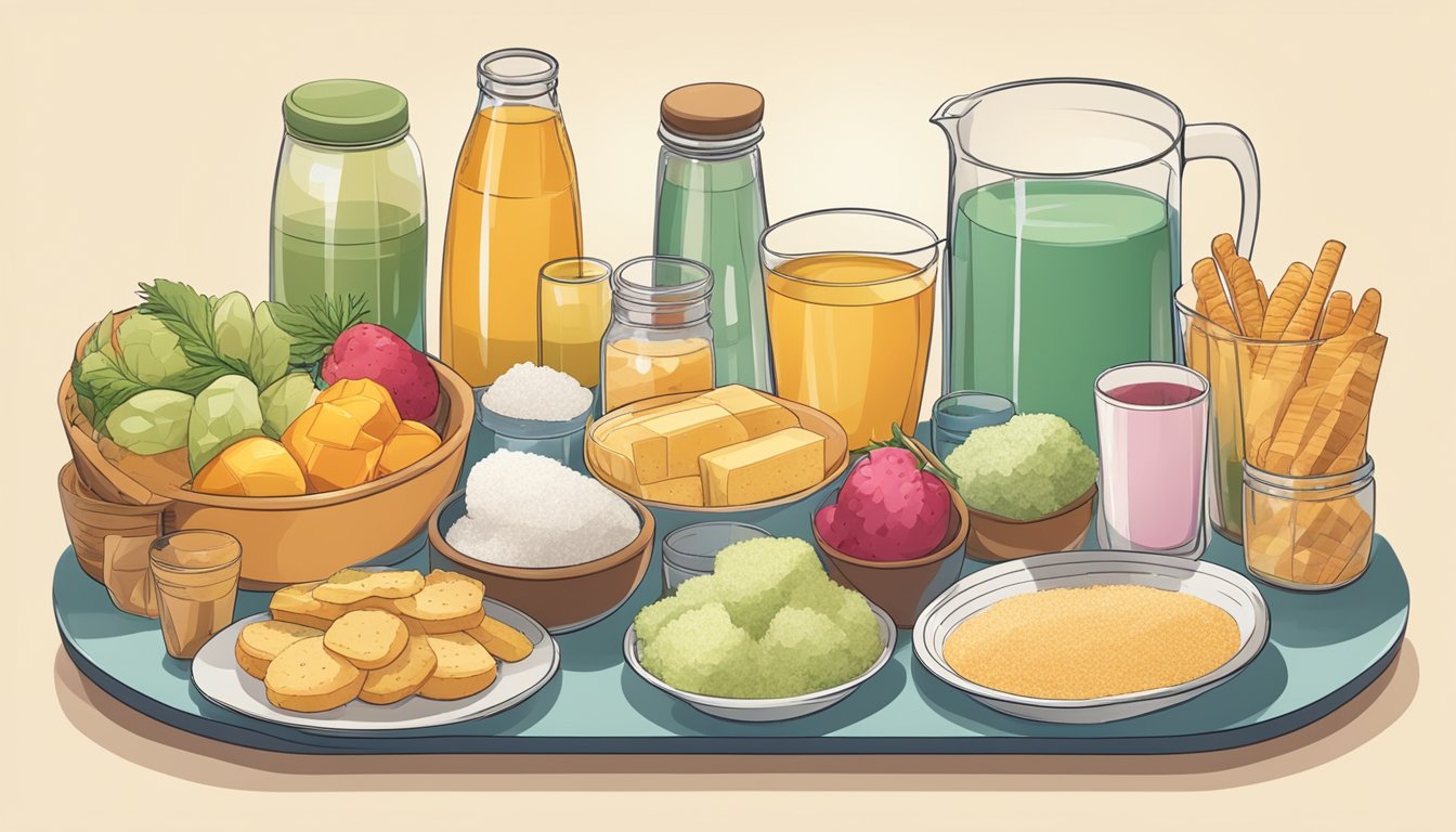 A table with various food items, including raw sugar, and a chart showing daily sugar consumption recommendations