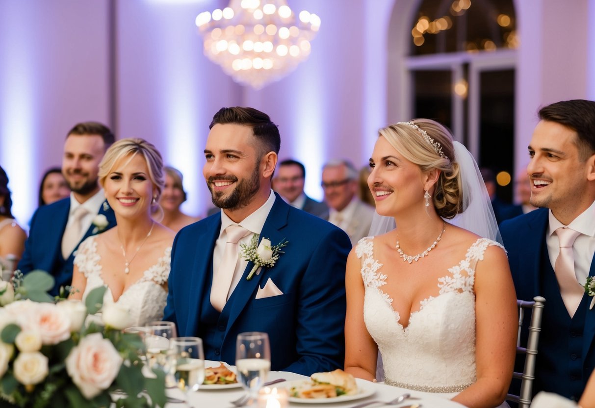 The bride's and groom's closest family members and friends should sit nearest to them at the wedding reception
