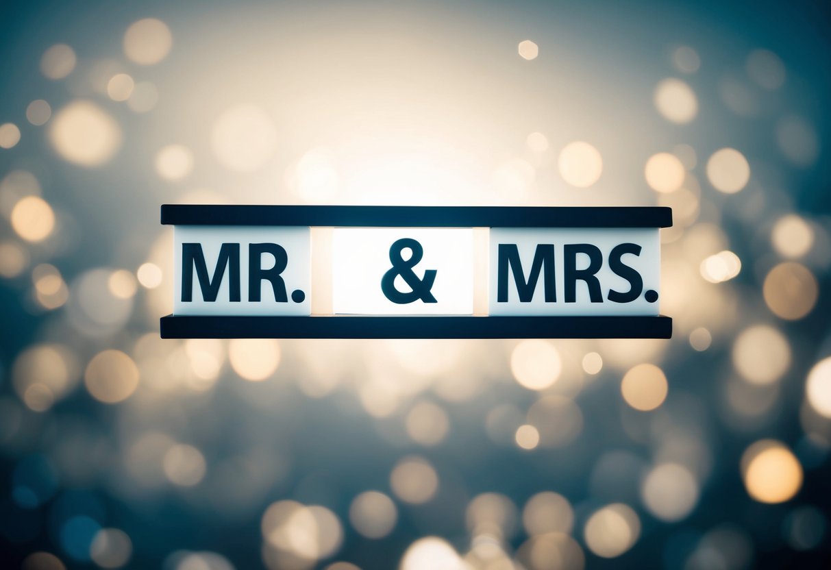 A gender-neutral title hovers above traditional "Mr." and "Mrs." titles, symbolizing modern evolution and inclusivity