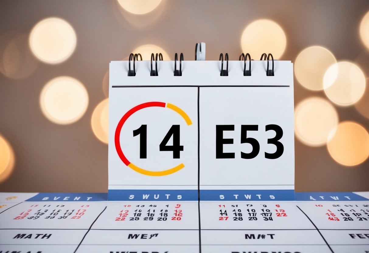 A calendar with the current date circled and the event date three weeks away